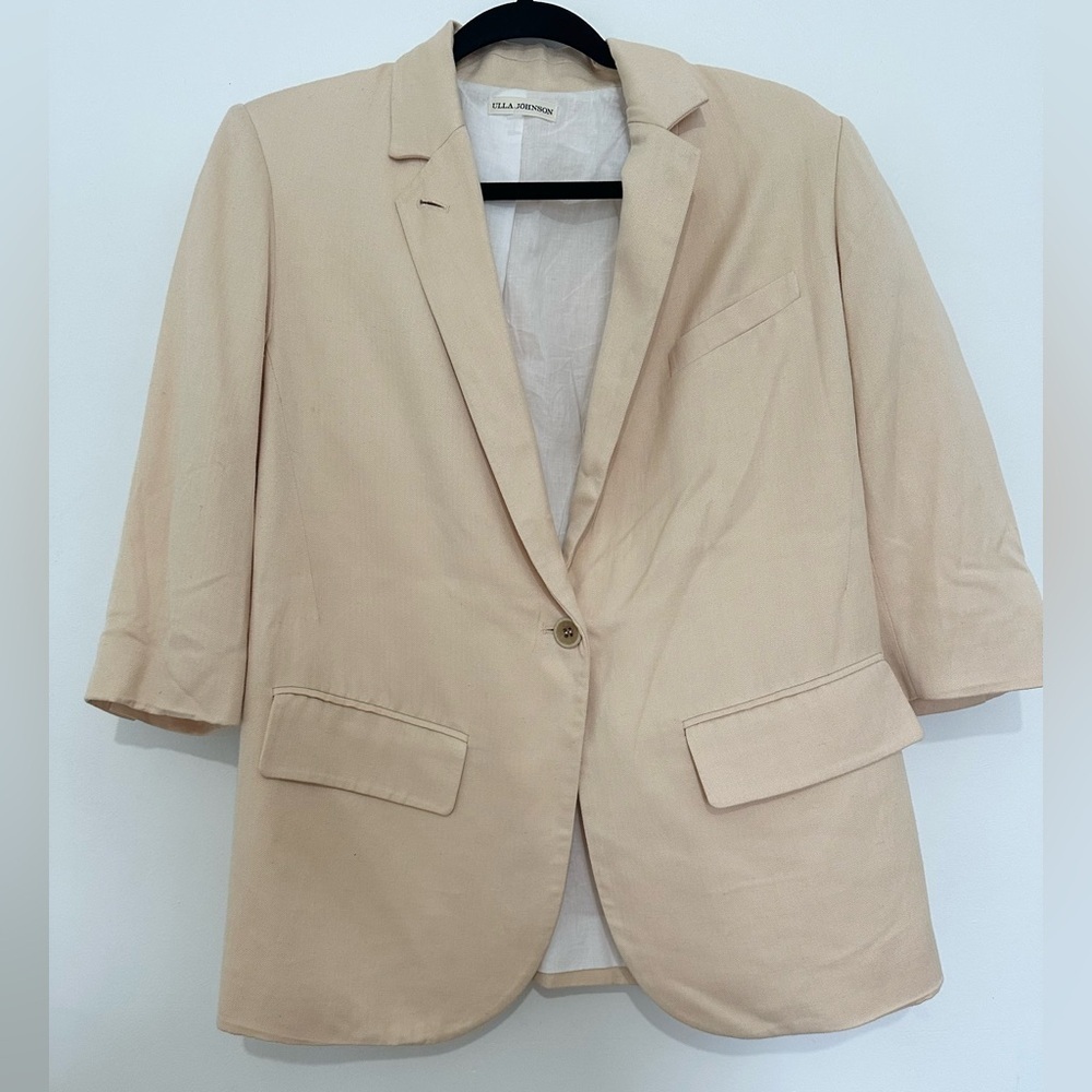 Ulla Johnson Linen Blend Blazer Size 10 minimalist single button